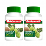 Baidyanath Triphala Guggulu Tabletid Pakk 2 tk | Ayurveda &uuml;rdisegu igap&auml;evaseks seedetrakti heaoluks ja sisemiseks tasakaaluks | 80 tk