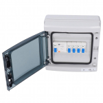 Ilmastikukindel jaotuskarp Veekindel Euroopa 4 MCB kaitsel&uuml;litit haagissuvilatele 230V