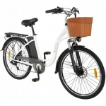V&eacute;lo &eacute;lectrique - DYU - C6 - 26 pouces - Moteur 350W - Batterie 36V 12.5Ah - 70KM autonomie - Blanc