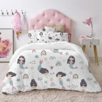 Armas Princess laste voodipesukomplekt 150x200 Castle tekikott Padjap&uuml;&uuml;r Voodikate T&uuml;drukutele Kaheinimesevoodi &uuml;he suurusega tekikate 200x200 70x133cm 2pcs