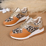 2025 Suur Suurus Leopardimustriga Tossud Naised PU Nahast Platvorm Tossud Naine Mugavad Libisemiskindlad Paeltega Kingad Naine 43 must