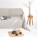 Kvaliteetne diivanikate, 100% linane diivanikate, pehme diivanitoolikate elutuppa, magamistuppa, kaheinimese diivanile, kodutekstiil 100x160cm beige