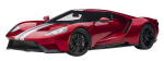 AUTOart 1/12 Skaala Ford GT 2017 Metallikpunane/H&otilde;bedased Triibud Valmistoode 12106