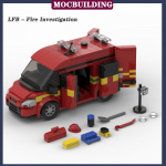 Londoni Tulet&otilde;rje LFB MK3 Pumba-Redel Transpordivahend Ehitusklotsid MOC Linnaauto 32m P&ouml;&ouml;rdlavaga Redel Liiklusmudel