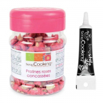 Pralines roses concass&eacute;es 145 g + Stylo gla&ccedil;age noir