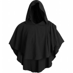 Keskaegne Viikingi Kapuutsiga Keep PU Nahast Keeb Mehed Naised Gootiline Varrukateta Sall-Keep Aristokraat Halloween Cosplay Kapuutsiga Kiiver 2XL 60-65kg khaki
