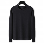Pure Cotton Crew Kaelusega kampsun Meeste ja naiste s&uuml;gisene &uuml;hev&auml;rviline lahtine suur vabaaja spordijakk pikkade varrukatega T-s&auml;rk 8XL must