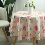 Puuvillane lina V&auml;ike v&auml;rske laudlina Kodumajapidamises Minimalistlik &uuml;mmargune laudlina Restoran V&auml;ike &uuml;marlaud Kangast lauamatt Diameter 90cm