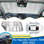 Hyundai Tucson L NX4 2022 2023 jaoks P&auml;ikesekaitse Visiir Tuuleklaasi P&auml;ikesekatted Passi Kate UV-kaitse Salongi Auto Rear Windshield
