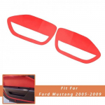 For Ford Mustang 2005-2009 Front Door Panel ert Cards Leather Red Cover