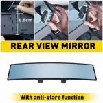 Blue Rear Mirror Driving View Mirror Wide Angle tructor Clear Anti Vertigo US