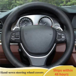 Car Steering Wheel Cover For BMW 520i 528i 2013 2014 730Li 740Li 750Li F10 ized Car Interior Original Steering Wheel Braid 3 Colors Thread