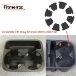8 Pcs Center Console Cup Holder ert Flaps Set For Chevrolet Tahoe 2000 2001 2002 2003 2004 2005 2006