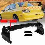 S&uuml;sinikkiust tagaspoiler Gurney-klapiga Mitsubishi EVO 2003-2007 jaoks Gloss Black