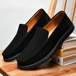 Suurused 48 49 50 Meeste Mood Suede Nahast Libisevad Mokassiinid S&otilde;idujalatsid Pehme Tald Vabaaja Korterid dropshipping 43 must