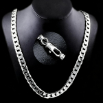 Meeste 18K kullast kaelakee Moodne meeste 18K kullast kaelakee Kuuba l&uuml;lidega kaelakee meestele Ehted Kingitused 50cm