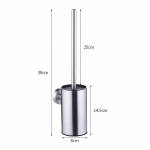 Roostevabast terasest tualettpintsli hoidjaga WC-pintsli seinale paigaldatav puhastuspintsel tualeti vannitoatarvikute jaoks