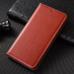 Litchi Ehtne Nahast Klapp&uuml;mbris iPhone'ile 7 8 Plus X XS XR 11 12 13 14 15 16 16E Pro Plus Max Telefonrahakott&uuml;mbrised iPhone 16 pruun