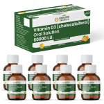 Vlado Himalayan Organics D3-vitamiini 60000 R&Uuml; s&uuml;stid Suhkruvaba suukaudne lahus 5 ml Pakend 1 x 8 pudelit Apelsinimaitse
