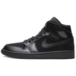 Jordan 1 Mid Triple Black 2018 554724-050 40.5 black