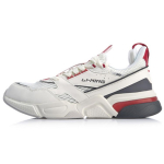 Li Ning Journey Abrasion Resistant Breathable Low top Sports Casual Shoes Men's Mist White AGCP061-2 44