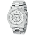 Michael Kors Slim Runway roosakuldse tooniga roostevabast terasest naiste k&auml;ekell MK8086 valge