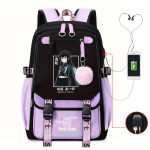 Jaapani animatsioonikoomiksid Demon Slayer Trendikas suure mahutavusega USB-ga &otilde;pilaste seljakott seljatoega 0019 47*19*30cm black