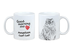 American Curl - cat mug, personalized mug with print, classic gift for everyone from the Art-Dog brand valge