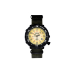 Seiko Kvartsmehhanism Nailonrihmaga Kell Meeste Kellad Kollane Kellaplaat SBDJ029J SBDJ029J Beige Yellow Watch Dial