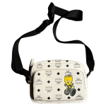 MCM X Looney Tunes Piiratud V&auml;ljaanne Tweety Monogrammiga Tr&uuml;kitud Kaetud L&otilde;uendist Kaamerakott Unisex &Otilde;lakott Valge MMRDSTA07WT001 Basic Set (Bag+Dust Bag)