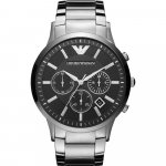 Emporio Armani Renato Must Metall H&otilde;bedane Meeste Kvarts Kronograaf AR2460 Kell must
