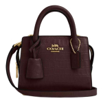 K&auml;ekott Andrea 15 Krokodillimustriga Eemaldatav &otilde;larihm Sile nahk Mini &otilde;la-ristkorralik k&auml;ekott Naiste k&auml;ekott Burgundiapunane CR209-IMMER Basic Set (Bag+Dust Bag)