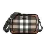 Burberry Triibuline Bioloogiliselt P&auml;rinevast Kontrollitud Nahast Messengeri Kott &Otilde;lakott Kaamerakott Crossbody Kott Meeste kotid Tume-P&auml;hklipruun 80491451 Basic Set (Bag+Dust Bag)