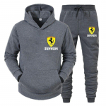 Ferrari &Uuml;likond Kevad ja S&uuml;gis Meeste ja Naiste Kapuutsiga Dressipluusid Personaalne Trendikas Vabaaja Pullover Topid s tumehall v&auml;rv