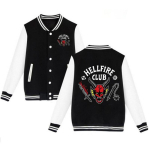 Stranger Things Hellfire Club Baseballijakk Naistele Meestele Vabaaja Jakk S black