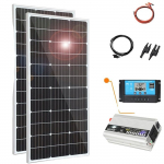 P&auml;ikesepaneeli komplekt, v&auml;ljundv&otilde;imsus 240W, monokristalliline efektiivsus, 240W 12V 24V 20A komplekt