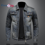 Cozy Up teksajakk meestele Slim Fit rebenenud teksajakk 2XL sinine