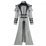 Vintage Halloweeni keskaegne Steampunk Assassin Elves Piraadikost&uuml;&uuml;m T&auml;iskasvanute Meeste Must Pikk Jakk Gooti soomustega nahkmantlid M hall