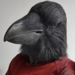 Halloweeni must vares mask peo lateksist peakate tume kost&uuml;&uuml;mi rekvisiit x13159 gray