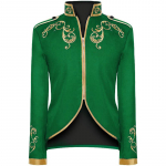 Meeste jope tikandiga mantel Victoria ajastu jakid meestele Vintage r&otilde;ivad Prince King Cosplay Halloweeni kost&uuml;&uuml;m M roheline