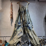 Naiste retro kulutatud laia s&auml;&auml;rega teksa kombinesoon - Kevad/Suvi Trendikas Jumpsuit One Size