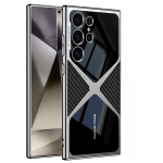 S25 S24 Ultra Galvaanitud Tavaline Nahast Telefonikate Samsung Galaxy S25 S24 S23 Ultra 5G jaoks PC+TPU P&otilde;rutuskindel Kaitsekate Galaxy S24 Ultra