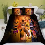 M&auml;ng F-Five N-Nights At F-Freddys Tekikott Komplekt Kodu Stiilis Voodipesu Pehme Pesu Puuvillane Voodi 3 Osaline Komplekt &Uuml;li&otilde;pilaste &Uuml;hiselamu Kingitus 200x200cm