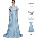 Uus Bridgertoni keskaegne retro ballikleit Cosplay'ks ja lavastusteks Adult XL helesinine v&auml;rv