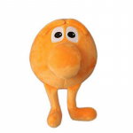 GFtoyPixels Qbert kaisuloom 8-tolline retro m&auml;ngu pikselnukk 25cm kogutav pehme loom