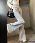 Korea stiilis hallid harjatud p&uuml;ksid naiste Gyaru Kpop laia s&auml;&auml;rega laienevad dressip&uuml;ksid Y2k American Retro Oversize Jogger p&uuml;ksid XL