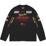 Supreme Vanson Leathers Pikkade varrukatega topp Must M brown