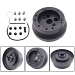 Rooliratta rummu adapter 5&6 auguga &Uuml;hilduv 1969-1994 Chevrolet Chevy GM Flaming River Ididit Buick Jeep Pontiac Type B-Black black
