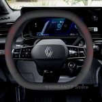 HXA3 Auto nahast roolikatete komplekt Renault 5 E-Tech Austral Rafale 2023-2025 jaoks Topelt D-t&uuml;&uuml;pi Autode roolitarvikud