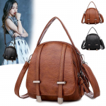 Yogodlns Vintage v&auml;ike &otilde;lakott Naiste pehmest PU-nahast Crossbody Messenger k&auml;ekott 17*10*18cm must